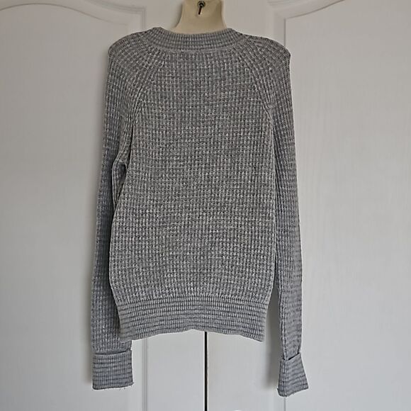 Denver Hayes Women's Knitted Crew Neckline Long Sleeves Sweater  Gray Small Peti - Picture 4 of 16